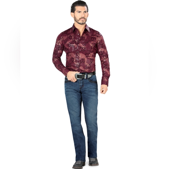 Cowboy Heavy Denim Bootcut Men's Jean's - Picture 2 of 5